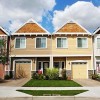 the facade of 4 houses